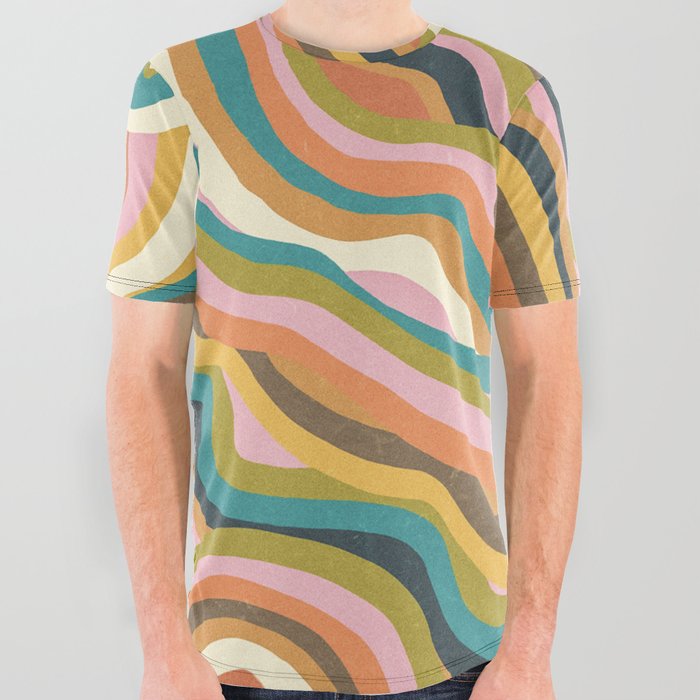 Rainbow Marble All Over Graphic Tee