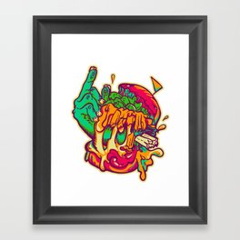 hand burger Framed Art Print