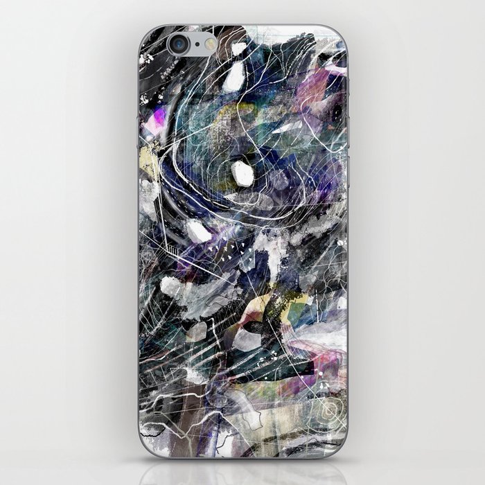 Abstract Map Black iPhone Skin