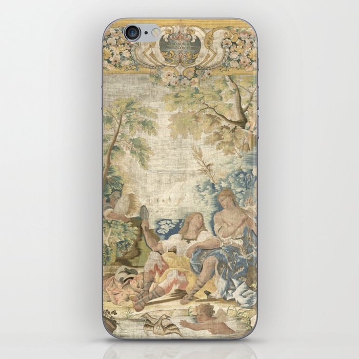 Antique 17th Century Romantic Warrior Italian Tapestry iPhone Skin