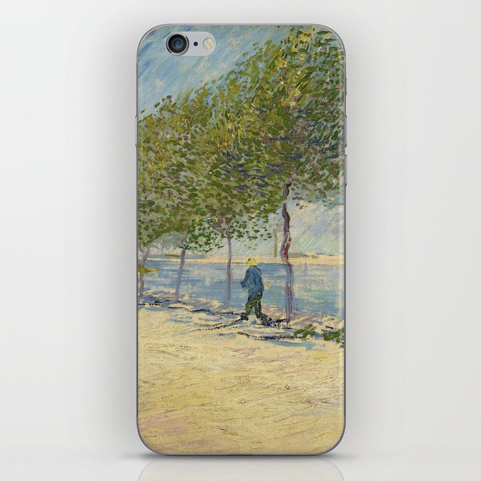 Road Along the Banks of the Seine Near Asnieres, Vincent van Gogh iPhone Skin
