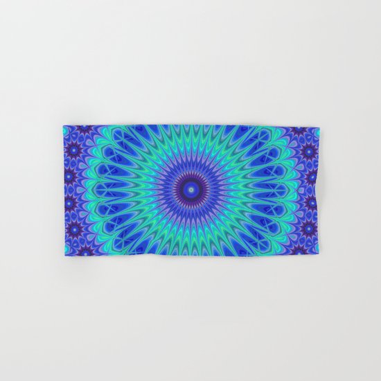 Blue mandala Hand & Bath Towel