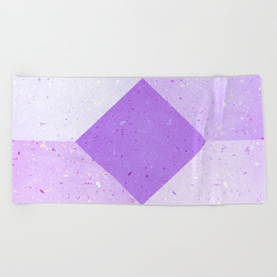 GEOMETRIC RETRO THROWBACK PURPLE PULP Beach Towel