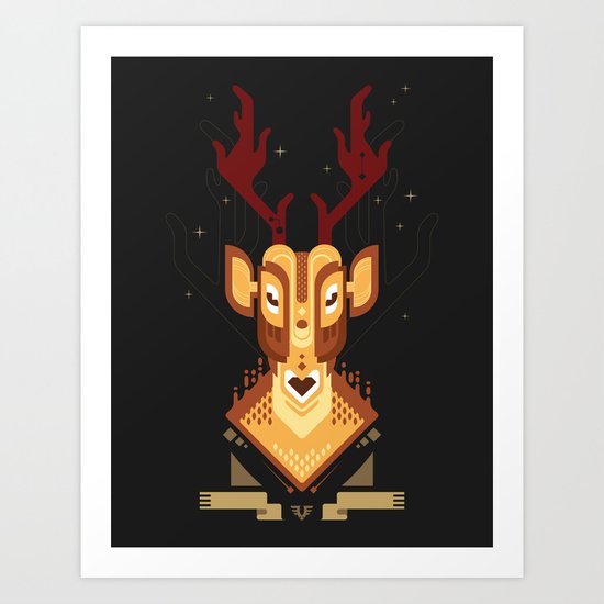 Deer trophy Art Print