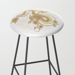 Gold Dragon with pearl Bar Stool