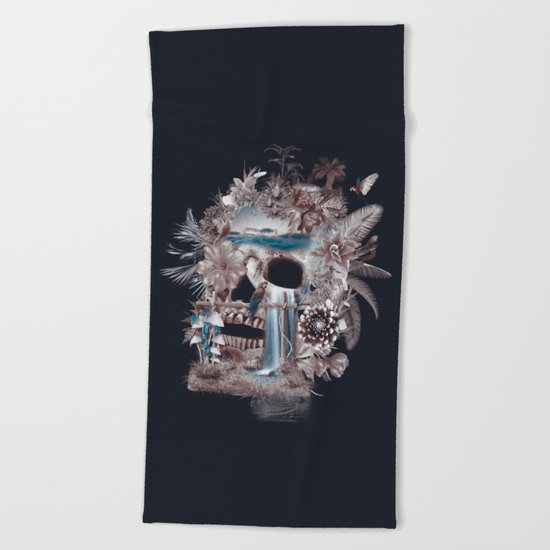Skull Wings Beach Towel