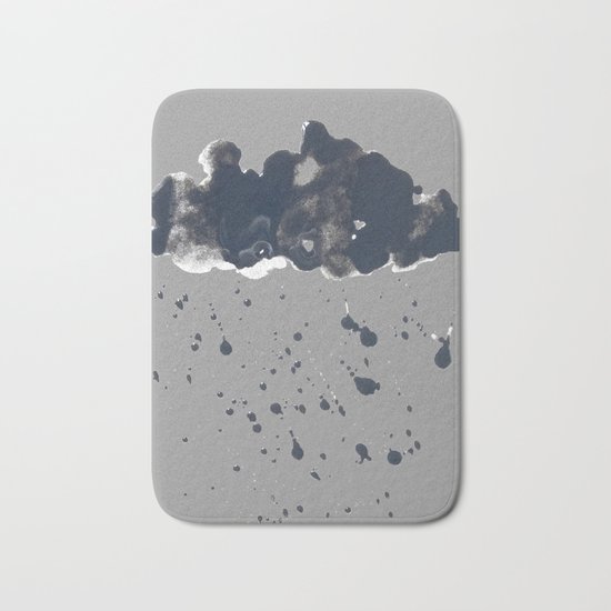 Inky Oil Cloud of Radiation Bath Mat