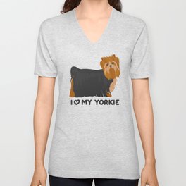 Yorkshire Terrier V Neck T Shirt