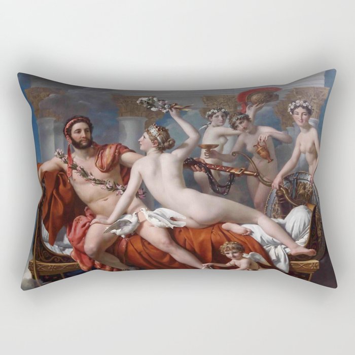 David, Mars Mars Being Disarmed by Venus  Rectangular Pillow