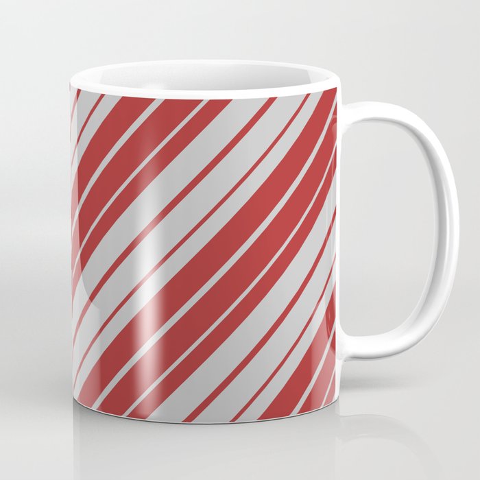 Grey & Brown Colored Stripes Pattern Coffee Mug