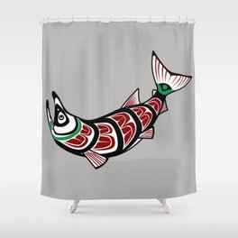 Haida Salmon Shower Curtain