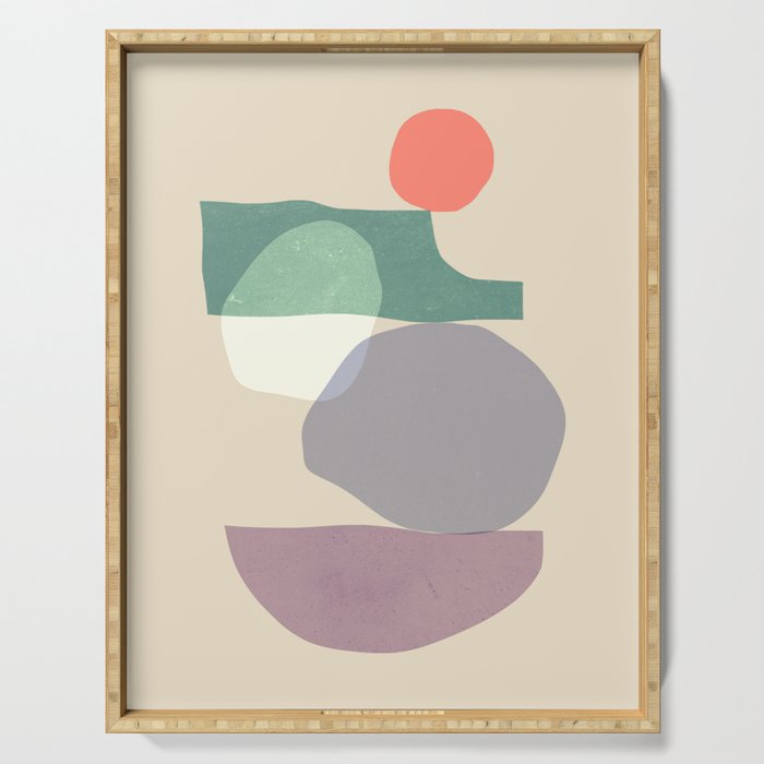 Abstraction_NEW_SUNNY_STONE_ROCK_BALANCE_POP_ART_0222A Serving Tray