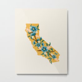 The Golden State of Flowers Metal Print