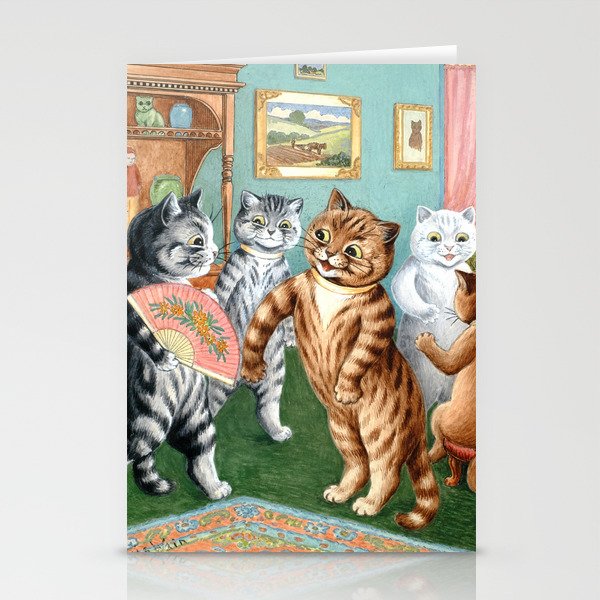 The Gathering by Louis Wain Stationery Cards