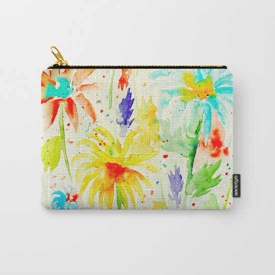Abstract Flowers 01 Carry-All Pouch