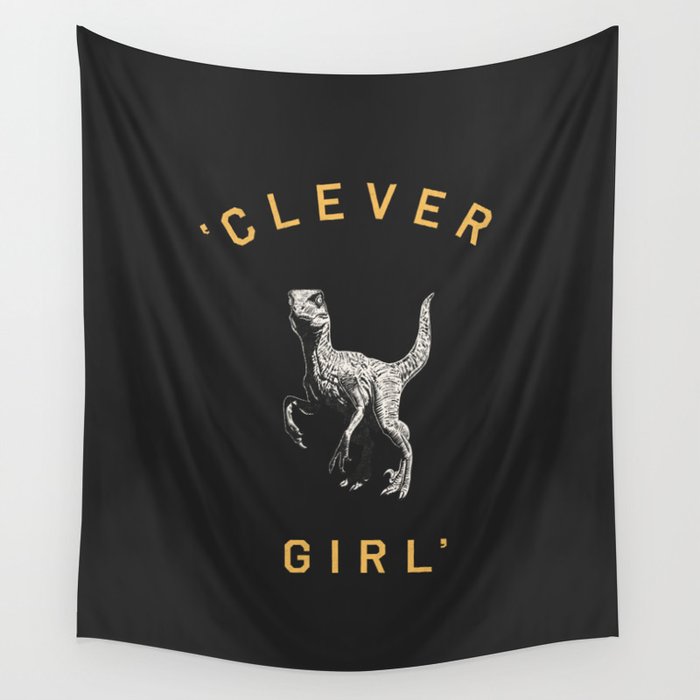Clever Girl (Dark) Wall Tapestry