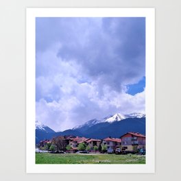 Drama Art Print | Calm, Relax, Clouds, Blue, Bansko, Landscape, Brno, European, Photo, Trees 