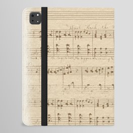 vintage beige music notes iPad Folio Case