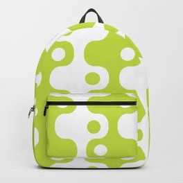 Retro Mid Century Modern Space Age Pattern 859 Chartreuse Green Backpack