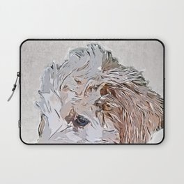 Cute Goldendoodle Puppy - Custom Pet Portrait Art Studio Laptop Sleeve