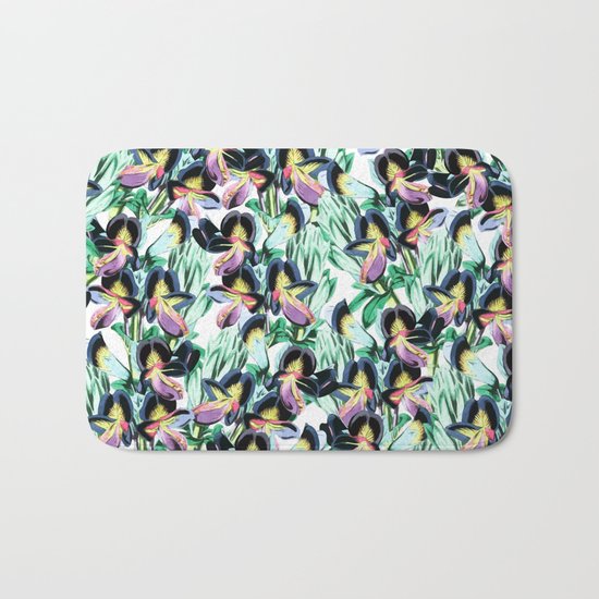 Floral Flutter #society6 #decor #buyart Bath Mat