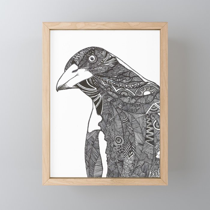 Curious Magpie Framed Mini Art Print