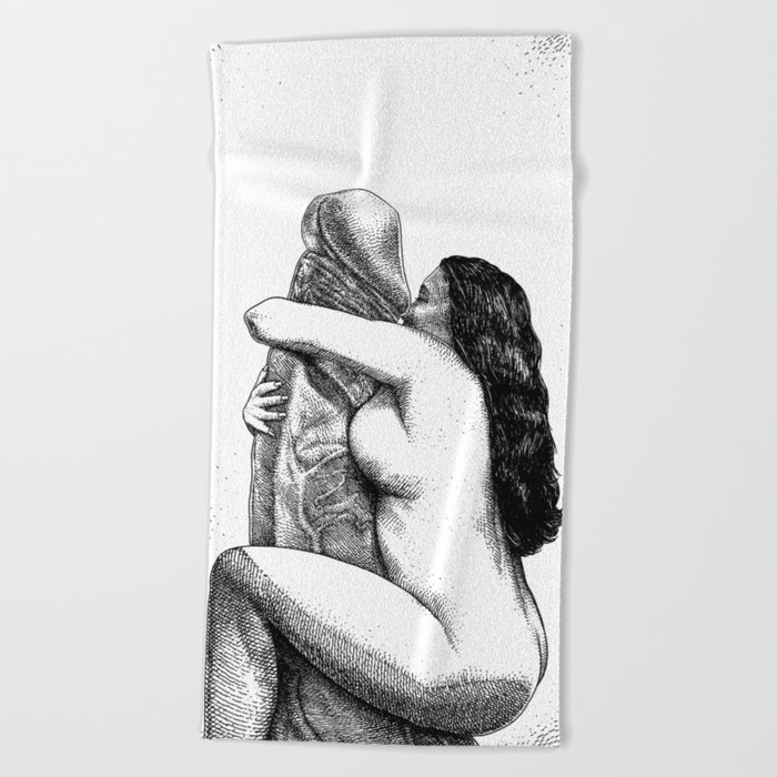 asc 640 - L'Itiphalle (Can't get enough of your love, Darling) Beach Towel