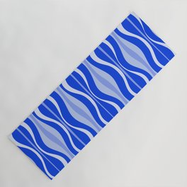 Hourglass Abstract Mid-century Mod Pattern in Royal Blue Yoga Mat