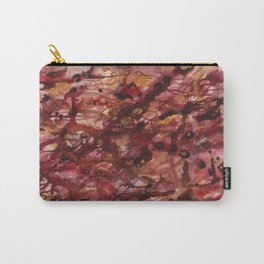 "Il Carneval Di Venezia" Carry-All Pouch | Gold, Acrylic, Painting, Burgandy, Pink, Pattern, Red, Vandreeart, Abstract, Other 