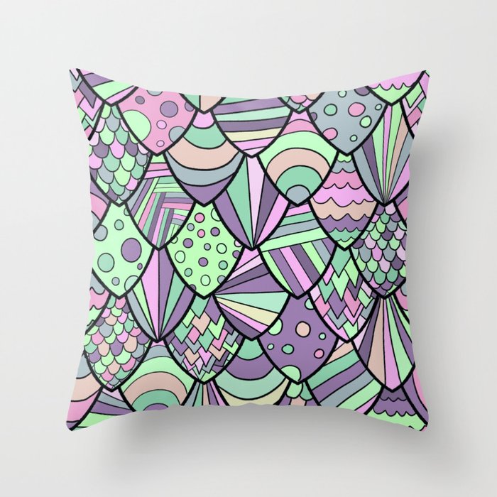Colorful abstract geometric pattern Throw Pillow