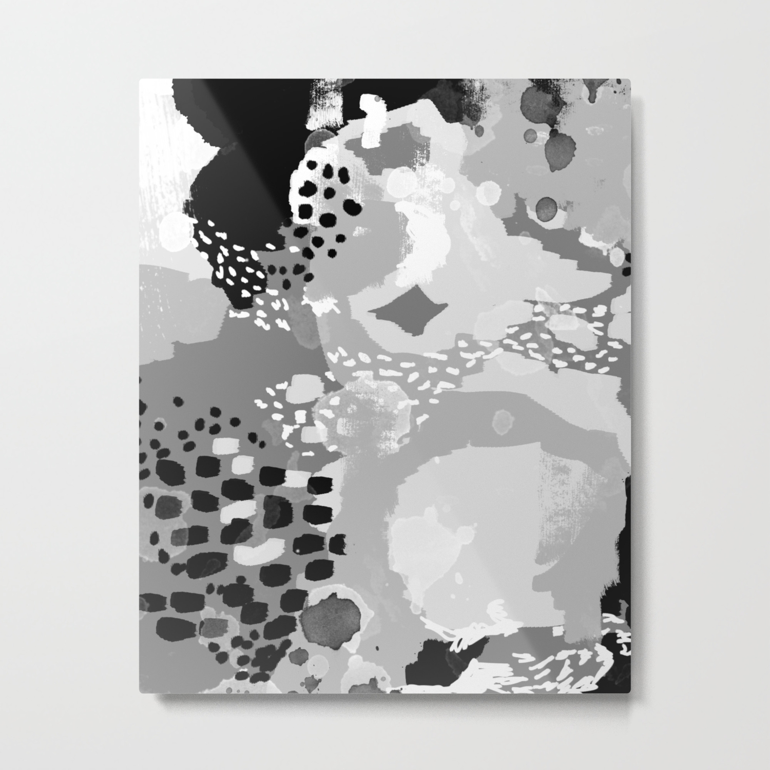 Rion Modern Minimal Black And White Abstract Painting Brooklyn