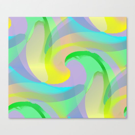 Soft Rainbow Abstract - Painterly Canvas Print