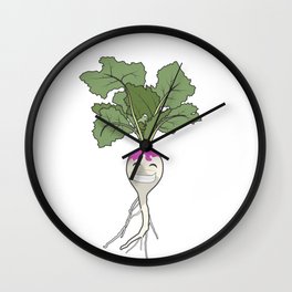 Happy Turnip Wall Clock
