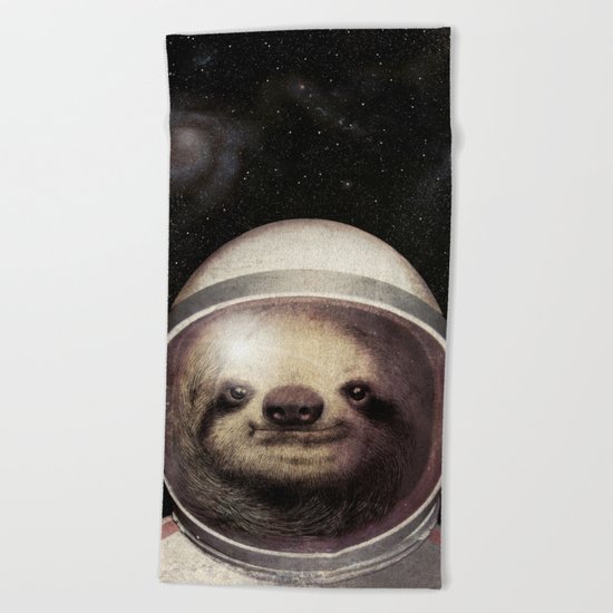 Space Sloth Beach Towel