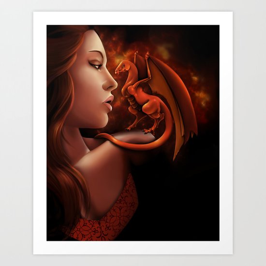 Fire Lily Art Print