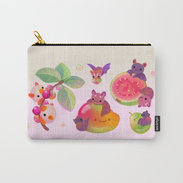  Fruit and bat - pastel Carry-All Pouch