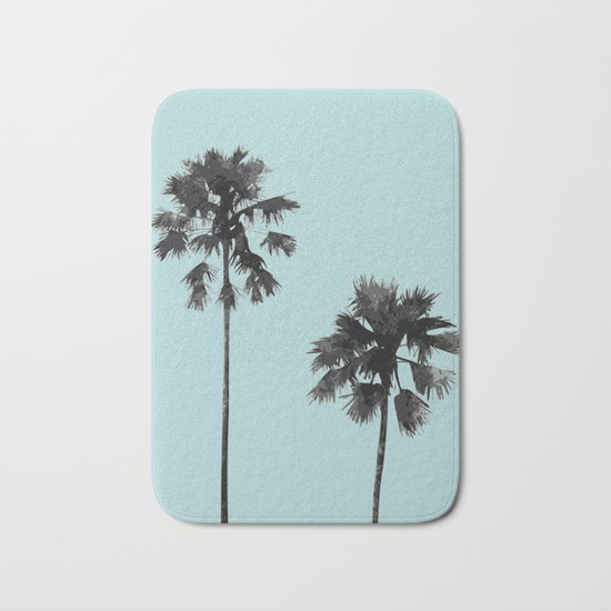 Blue palm beach Bath Mat