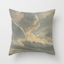 Study of Clouds with a Sunset near Rome Throw Pillow