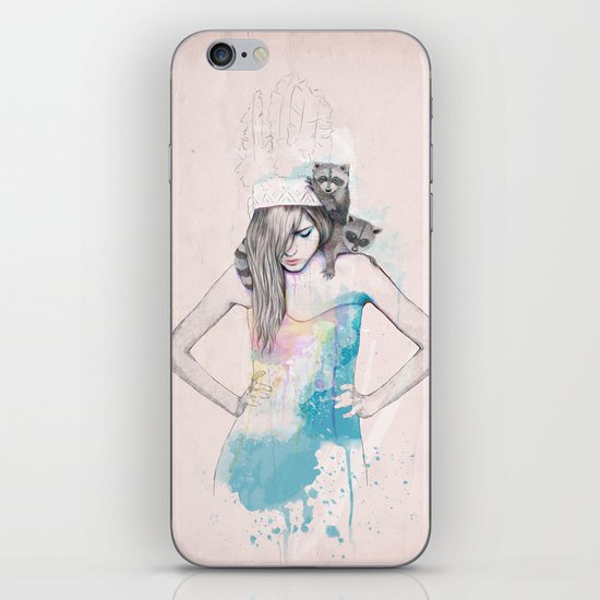 Raccoon Love iPhone Skin