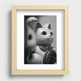 Meneki-neko Beckoning Cat  Recessed Framed Print