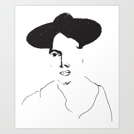 Black hat Art Print