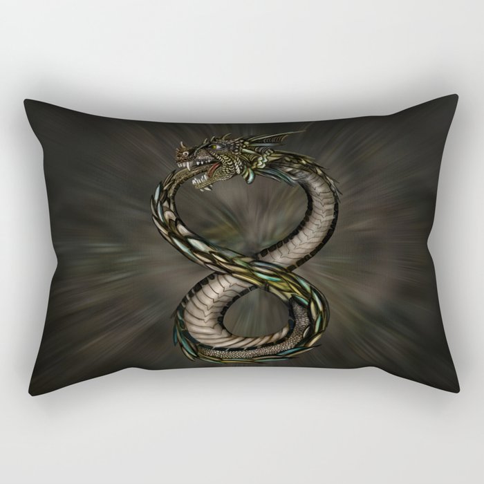 Ouroboros - Infinity Dragon Rectangular Pillow
