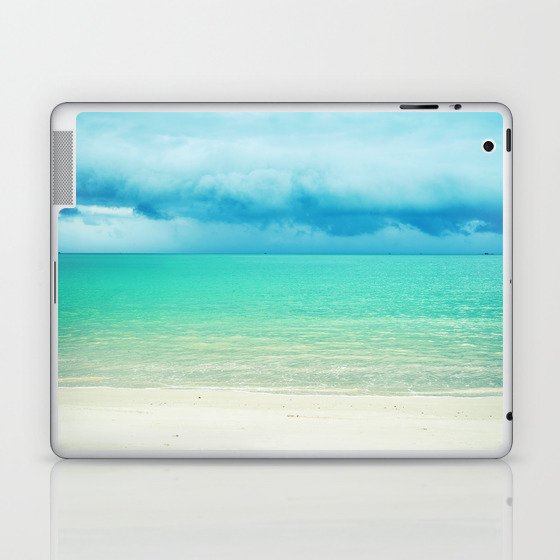 Blue Turquoise Tropical Sandy Beach Laptop & iPad Skin