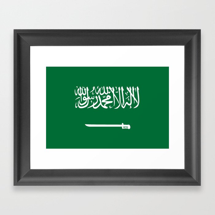 Saudi Flag of Saudi Arabia Framed Art Print