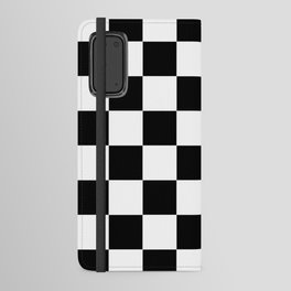 CHECKERBOARD   BLACK WHITE Android Wallet Case