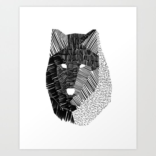 Wolf Mask Art Print
