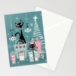 Vintage Kitty Christmas II sxs6- ©studioxtine Stationery Card