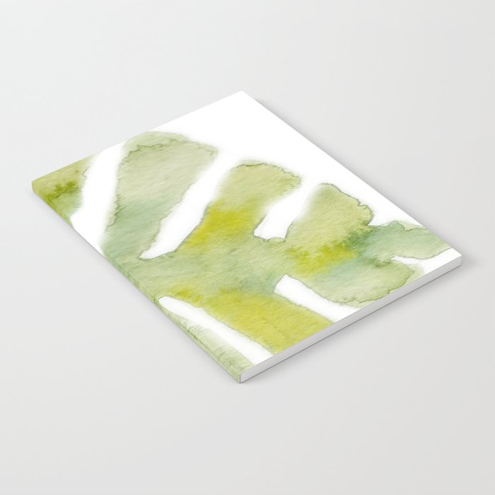 Large Watercolor Tropical Leaf Notebook