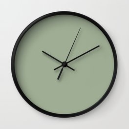 Muted Pastel Green Solid Color Pairs Behr Roof Top Garden S390-4 / Accent Shade / Hue / All One Wall Clock