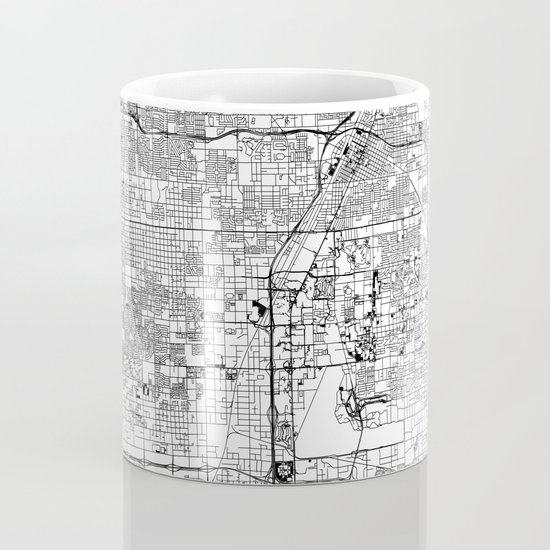 Las Vegas White Map Coffee Mug